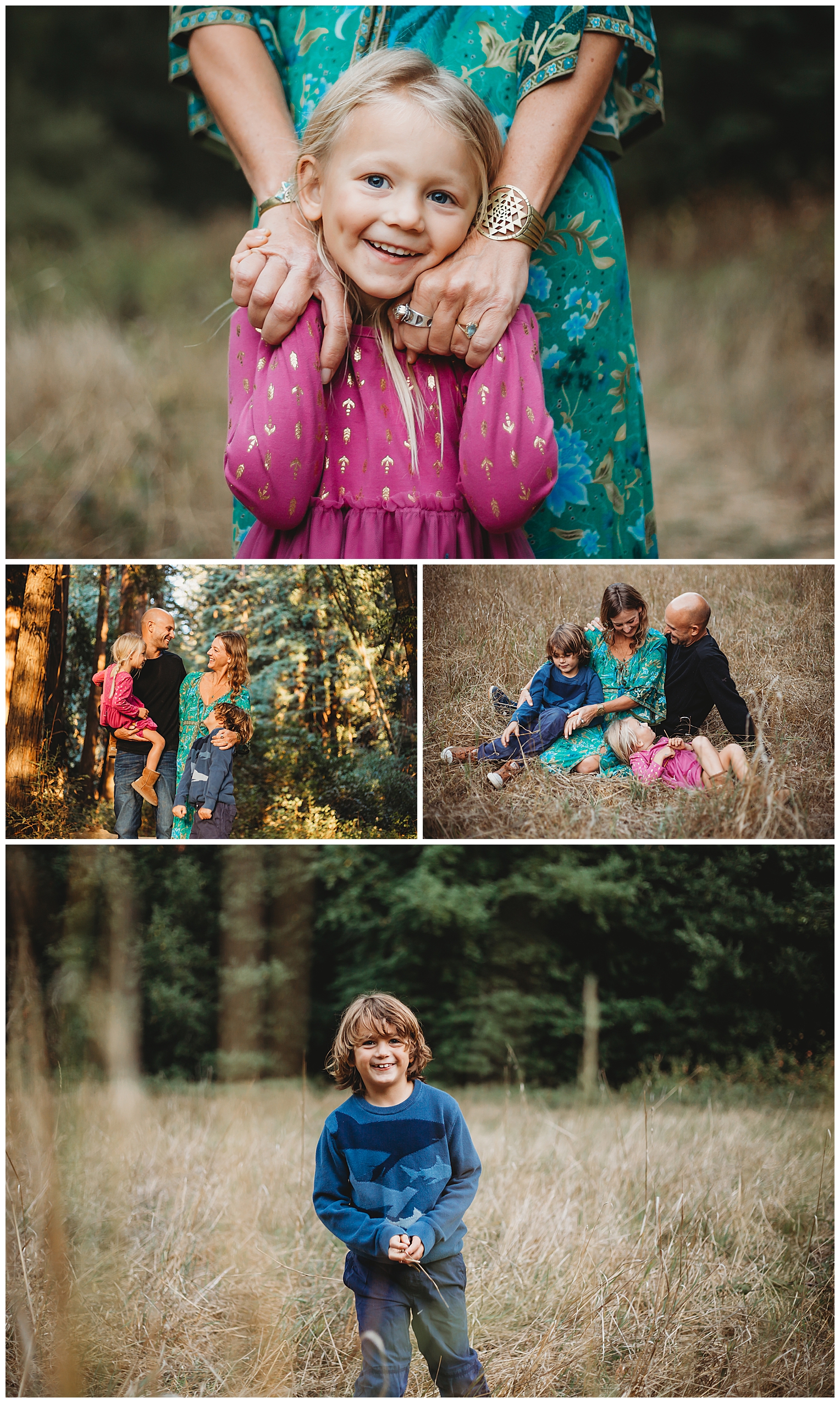 Family Session in redwoods.
