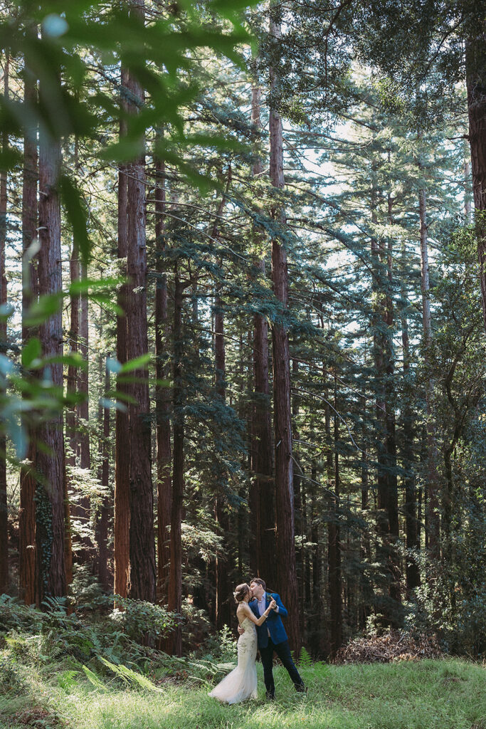 Bride and groom portraits from an outdoor Mt Tam wedding in Marin County, CA